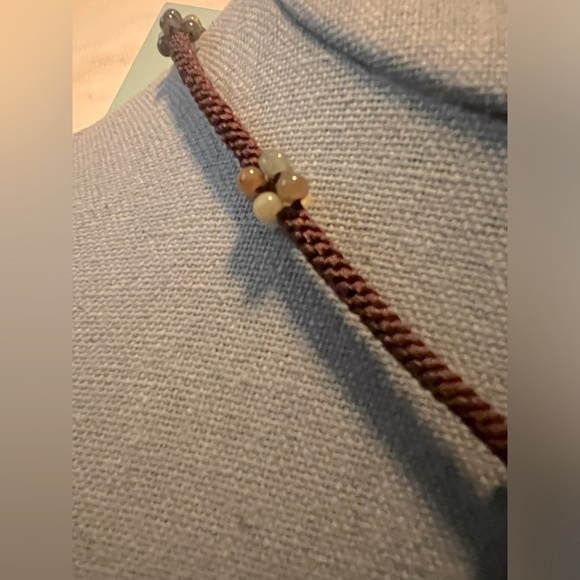 NWOT Genuine Natural Stone Beaded Choker Boho Necklace - Picture 3 of 5